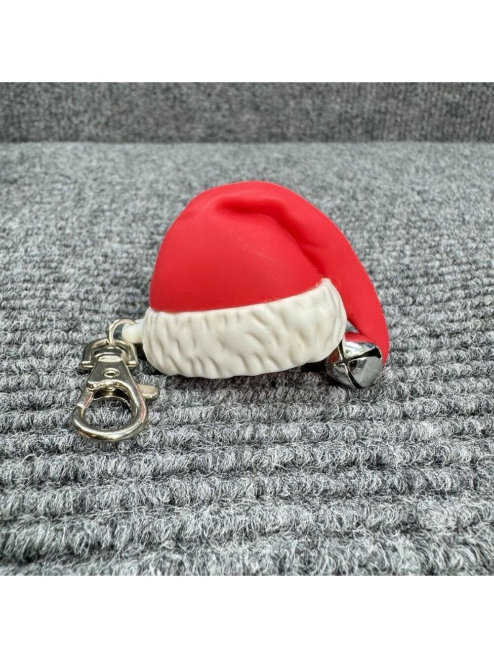 Bath & Body Works Santa Clause Hat w/ Bell PocketBac Sanitizer Holder Keychain - Picture 1 of 5